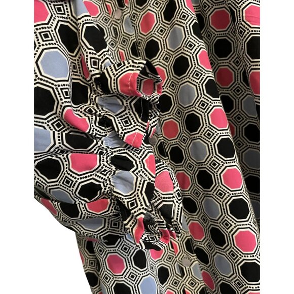 Ruby RD Woman 3XL XXXL Polka Dot Ruffled Sleeve & Collar Top Pink Blue Black NWT - Picture 7 of 12